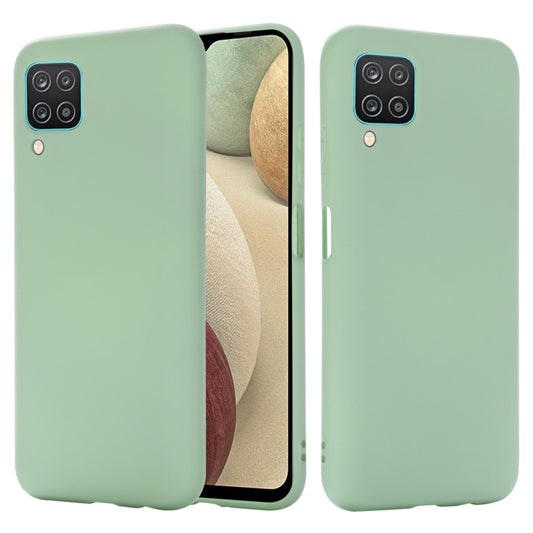For Samsung Galaxy A12 Pure Color Liquid Silicone Shockproof Full Coverage Case(Green) - Galaxy Phone Cases by buy2fix | Online Shopping UK | buy2fix