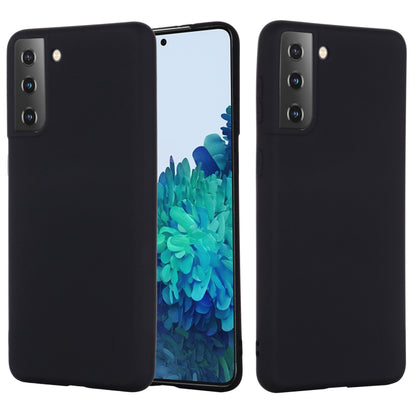 For Samsung Galaxy S21 5G Pure Color Liquid Silicone Shockproof Full Coverage Case(Black) - Galaxy S21 5G Cases by buy2fix | Online Shopping UK | buy2fix