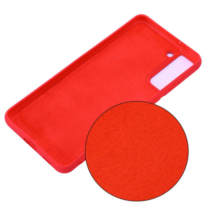 For Samsung Galaxy S21 5G Pure Color Liquid Silicone Shockproof Full Coverage Case(Red) - Galaxy S21 5G Cases by buy2fix | Online Shopping UK | buy2fix