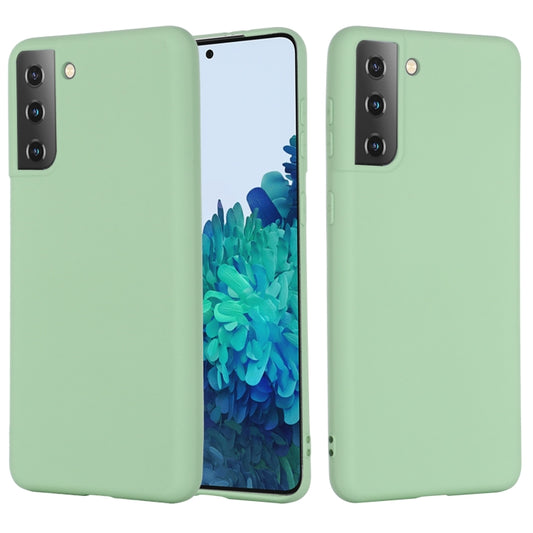 For Samsung Galaxy S21+ 5G Pure Color Liquid Silicone Shockproof Full Coverage Case(Green) - Galaxy S21+ 5G Cases by buy2fix | Online Shopping UK | buy2fix