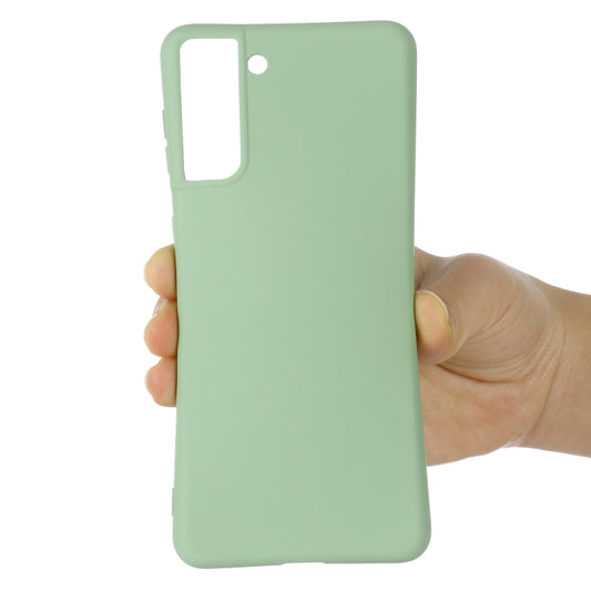 For Samsung Galaxy S21+ 5G Pure Color Liquid Silicone Shockproof Full Coverage Case(Green) - Galaxy S21+ 5G Cases by buy2fix | Online Shopping UK | buy2fix