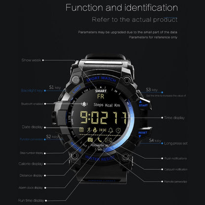 Lokmat MK16 LCD Screen 50m Waterproof Smart Watch, Support Information Reminder / Remote Camera / Walking Motion Monitor(Blue) - Smart Watches by Lokmat | Online Shopping UK | buy2fix
