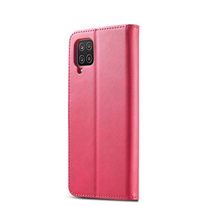 For Samsung Galaxy A12 LC.IMEEKE Calf Texture Horizontal Flip Leather Case, with Holder & Card Slots & Wallet & Photo Frame(Red) - Galaxy Phone Cases by LC.IMEEKE | Online Shopping UK | buy2fix