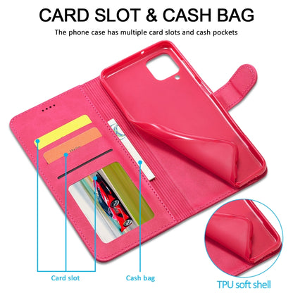 For Samsung Galaxy A12 LC.IMEEKE Calf Texture Horizontal Flip Leather Case, with Holder & Card Slots & Wallet & Photo Frame(Red) - Galaxy Phone Cases by LC.IMEEKE | Online Shopping UK | buy2fix
