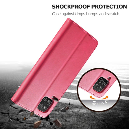 For Samsung Galaxy A12 LC.IMEEKE Calf Texture Horizontal Flip Leather Case, with Holder & Card Slots & Wallet & Photo Frame(Red) - Galaxy Phone Cases by LC.IMEEKE | Online Shopping UK | buy2fix