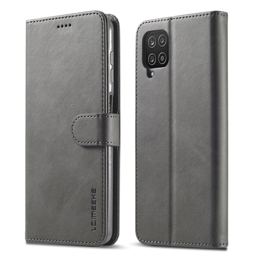 For Samsung Galaxy A12 LC.IMEEKE Calf Texture Horizontal Flip Leather Case, with Holder & Card Slots & Wallet & Photo Frame(Grey) - Galaxy Phone Cases by LC.IMEEKE | Online Shopping UK | buy2fix