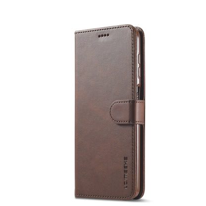 For Samsung Galaxy A12 LC.IMEEKE Calf Texture Horizontal Flip Leather Case, with Holder & Card Slots & Wallet & Photo Frame(Coffee) - Galaxy Phone Cases by LC.IMEEKE | Online Shopping UK | buy2fix