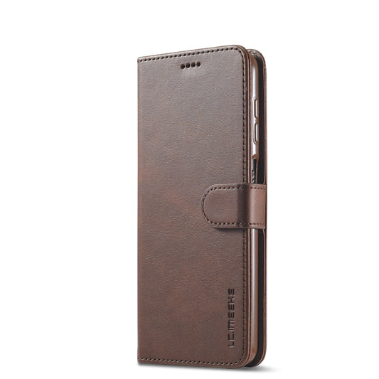 For Samsung Galaxy A12 LC.IMEEKE Calf Texture Horizontal Flip Leather Case, with Holder & Card Slots & Wallet & Photo Frame(Coffee) - Galaxy Phone Cases by LC.IMEEKE | Online Shopping UK | buy2fix