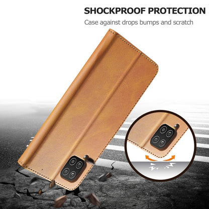 For Samsung Galaxy A12 LC.IMEEKE Calf Texture Horizontal Flip Leather Case, with Holder & Card Slots & Wallet & Photo Frame(Brown) - Galaxy Phone Cases by LC.IMEEKE | Online Shopping UK | buy2fix