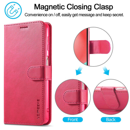 For Samsung Galaxy A32 5G LC.IMEEKE Calf Texture Horizontal Flip Leather Case, with Holder & Card Slots & Wallet & Photo Frame(Red) - Galaxy Phone Cases by LC.IMEEKE | Online Shopping UK | buy2fix