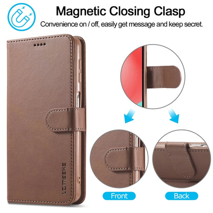 For Samsung Galaxy A32 5G LC.IMEEKE Calf Texture Horizontal Flip Leather Case, with Holder & Card Slots & Wallet & Photo Frame(Coffee) - Galaxy Phone Cases by LC.IMEEKE | Online Shopping UK | buy2fix
