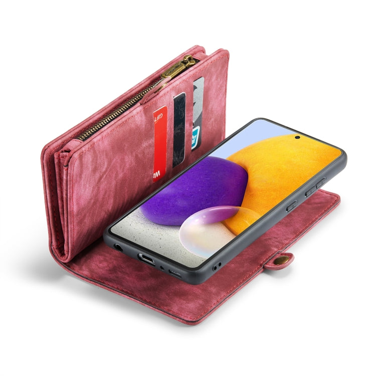 For Samsung Galaxy S21 5G CaseMe-008 Detachable Multifunctional Flip Leather Phone Case(Red) - Galaxy S21 5G Cases by CaseMe | Online Shopping UK | buy2fix