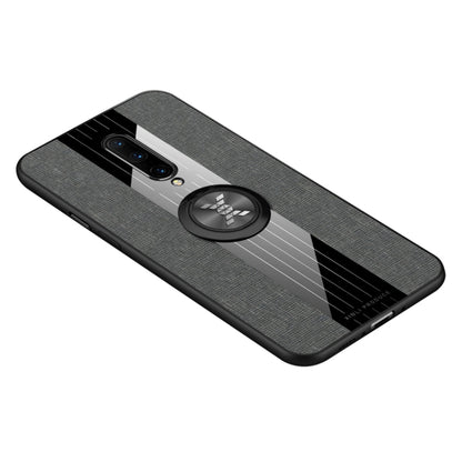 For OnePlus 7 Pro XINLI Stitching Cloth Texture Shockproof TPU Protective Case with Ring Holder(Grey) - OnePlus Cases by XINLI | Online Shopping UK | buy2fix