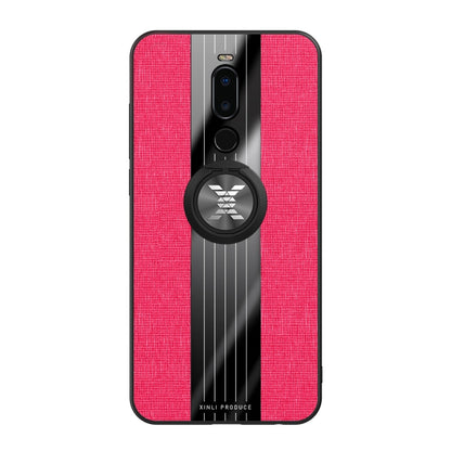 For Meizu Note 8 XINLI Stitching Cloth Texture Shockproof TPU Protective Case with Ring Holder(Red) - More Brand by XINLI | Online Shopping UK | buy2fix