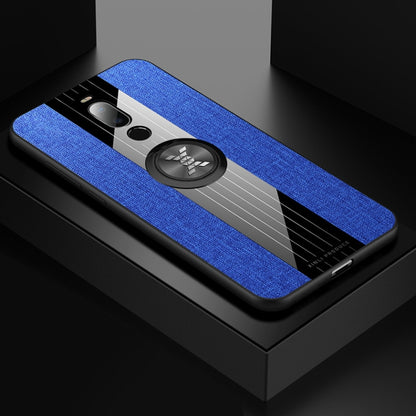 For Meizu Note 8 XINLI Stitching Cloth Texture Shockproof TPU Protective Case with Ring Holder(Blue) - More Brand by XINLI | Online Shopping UK | buy2fix