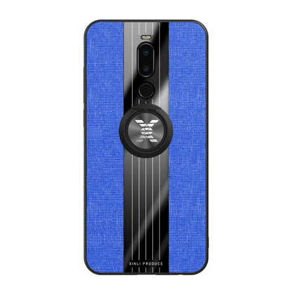 For Meizu Note 8 XINLI Stitching Cloth Texture Shockproof TPU Protective Case with Ring Holder(Blue) - More Brand by XINLI | Online Shopping UK | buy2fix
