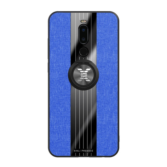 For Meizu Note 8 XINLI Stitching Cloth Texture Shockproof TPU Protective Case with Ring Holder(Blue) - More Brand by XINLI | Online Shopping UK | buy2fix