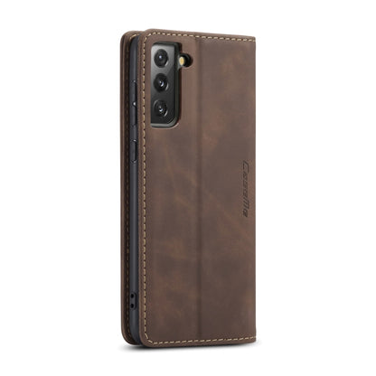 For Samsung Galaxy S21+ 5G CaseMe 013 Multifunctional Horizontal Flip Leather Case with Holder & Card Slot & Wallet(Coffee) - Galaxy S21+ 5G Cases by CaseMe | Online Shopping UK | buy2fix