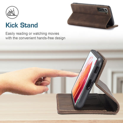 For Samsung Galaxy S21+ 5G CaseMe 013 Multifunctional Horizontal Flip Leather Case with Holder & Card Slot & Wallet(Coffee) - Galaxy S21+ 5G Cases by CaseMe | Online Shopping UK | buy2fix