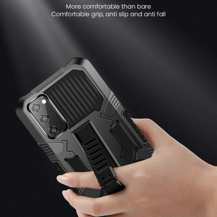 For Samsung Galaxy Note20 Ultra Vanguard Warrior All Inclusive Double-color Shockproof TPU + PC Protective Case with Holder(Black) by buy2fix