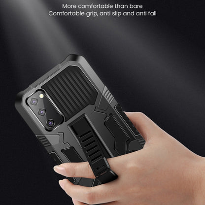 For Samsung Galaxy Note20 Ultra Vanguard Warrior All Inclusive Double-color Shockproof TPU + PC Protective Case with Holder(Black) by buy2fix