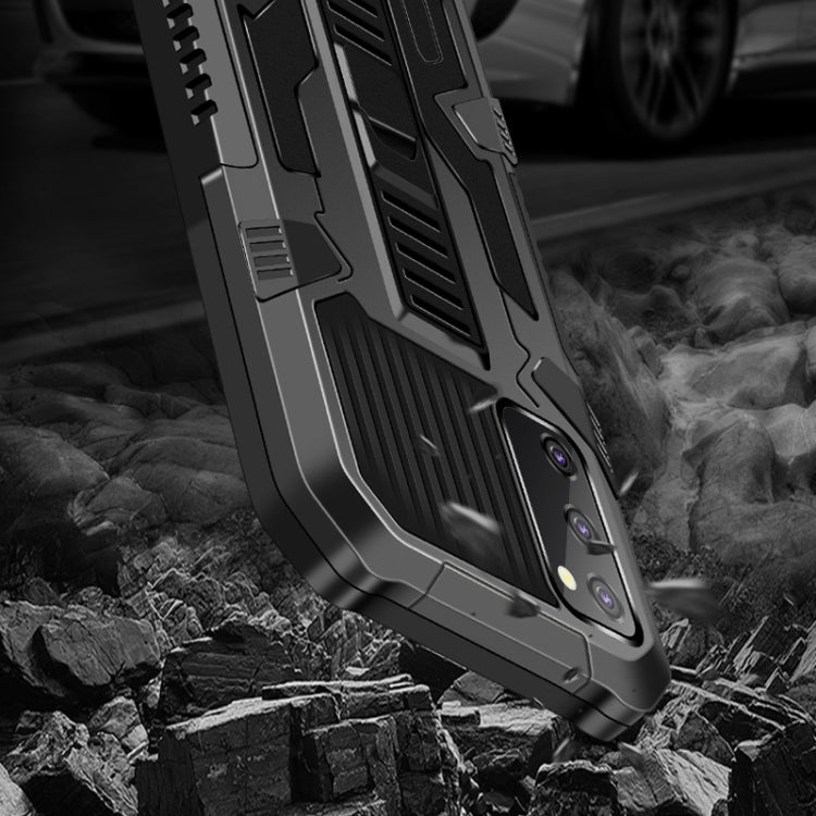 For Samsung Galaxy Note20 Ultra Vanguard Warrior All Inclusive Double-color Shockproof TPU + PC Protective Case with Holder(Black) by buy2fix