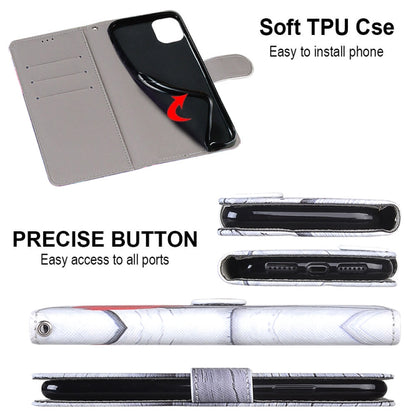 For iPhone 11 Coloured Drawing Cross Texture Horizontal Flip PU Leather Case with Holder & Card Slots & Wallet & Lanyard (B10 Wood Red Rose) - iPhone 11 Cases by buy2fix | Online Shopping UK | buy2fix