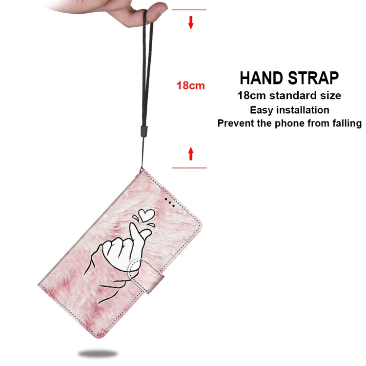 For iPhone 11 Coloured Drawing Cross Texture Horizontal Flip PU Leather Case with Holder & Card Slots & Wallet & Lanyard (Pink Hands Heart) - iPhone 11 Cases by buy2fix | Online Shopping UK | buy2fix