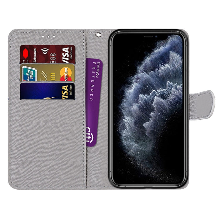For iPhone 11 Pro Coloured Drawing Cross Texture Horizontal Flip PU Leather Case with Holder & Card Slots & Wallet & Lanyard (B10 Wood Red Rose) - iPhone 11 Pro Cases by buy2fix | Online Shopping UK | buy2fix