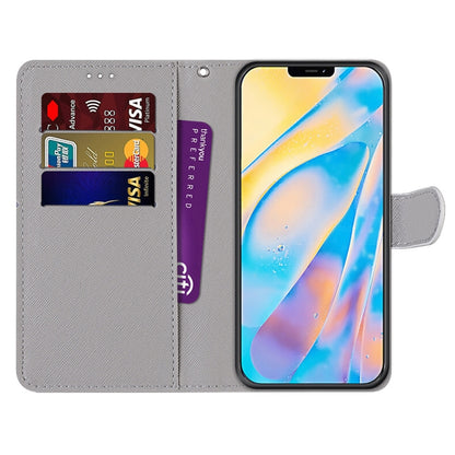 For iPhone 12 Pro Max Coloured Drawing Cross Texture Horizontal Flip PU Leather Case with Holder & Card Slots & Wallet & Lanyard(B10 Wood Red Rose) - iPhone 12 Pro Max Cases by buy2fix | Online Shopping UK | buy2fix