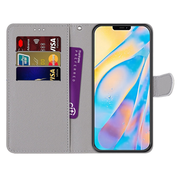 For iPhone 12 Pro Max Coloured Drawing Cross Texture Horizontal Flip PU Leather Case with Holder & Card Slots & Wallet & Lanyard(Middle Finger White Cat) - iPhone 12 Pro Max Cases by buy2fix | Online Shopping UK | buy2fix