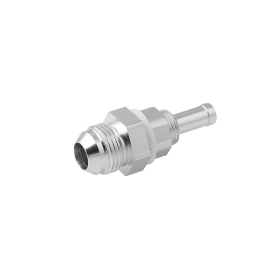 AN8 Straight to 3/8 inch Hose Barb Double Fuel Pump Tank Fitting Bulkhead Adapter Fitting - Engine Fittings by buy2fix | Online Shopping UK | buy2fix