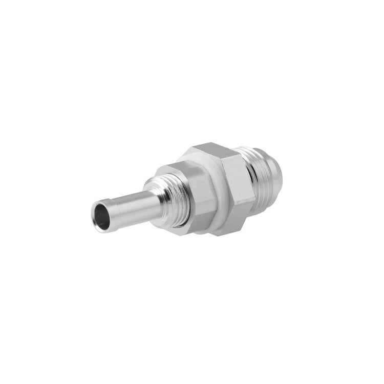 AN8 Straight to 3/8 inch Hose Barb Double Fuel Pump Tank Fitting Bulkhead Adapter Fitting - Engine Fittings by buy2fix | Online Shopping UK | buy2fix