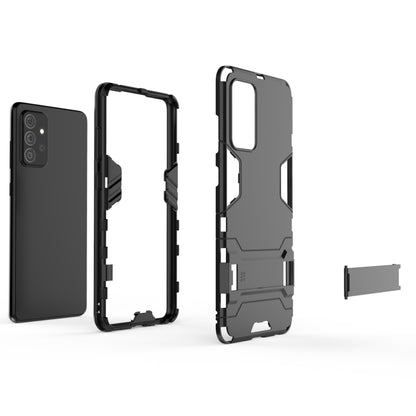 For Samsung Galaxy A72 5G(US Version) PC + TPU Shockproof Protective Case with Holder(Red) by buy2fix