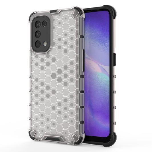 For Oppo Reno5 5G Shockproof Honeycomb PC + TPU Case(White) - OPPO Cases by buy2fix | Online Shopping UK | buy2fix