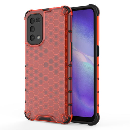 For Oppo Reno5 5G Shockproof Honeycomb PC + TPU Case(Red) - OPPO Cases by buy2fix | Online Shopping UK | buy2fix