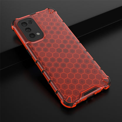 For Oppo Reno5 5G Shockproof Honeycomb PC + TPU Case(Red) - OPPO Cases by buy2fix | Online Shopping UK | buy2fix