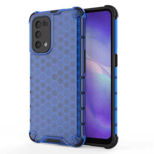 For Oppo Reno5 5G Shockproof Honeycomb PC + TPU Case(Blue) - OPPO Cases by buy2fix | Online Shopping UK | buy2fix