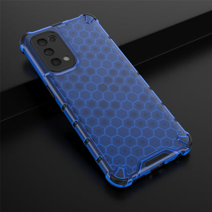 For Oppo Reno5 5G Shockproof Honeycomb PC + TPU Case(Blue) - OPPO Cases by buy2fix | Online Shopping UK | buy2fix