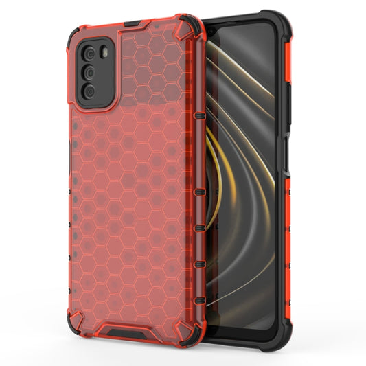 For Xiaomi Poco M3 Shockproof Honeycomb PC + TPU Case(Red) - Xiaomi Cases by buy2fix | Online Shopping UK | buy2fix