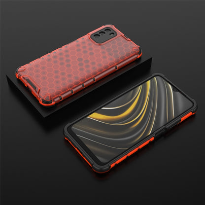 For Xiaomi Poco M3 Shockproof Honeycomb PC + TPU Case(Red) - Xiaomi Cases by buy2fix | Online Shopping UK | buy2fix