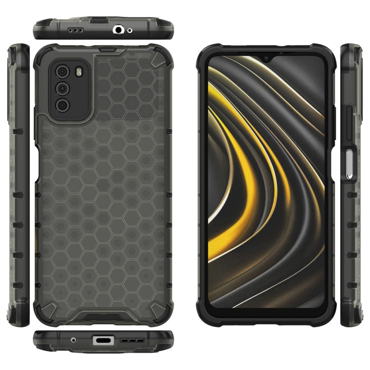 For Xiaomi Poco M3 Shockproof Honeycomb PC + TPU Case(Black) - Xiaomi Cases by buy2fix | Online Shopping UK | buy2fix