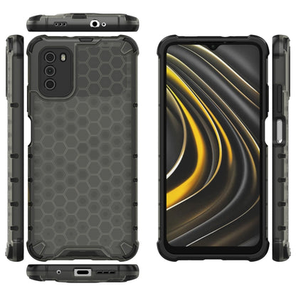 For Xiaomi Poco M3 Shockproof Honeycomb PC + TPU Case(Black) - Xiaomi Cases by buy2fix | Online Shopping UK | buy2fix