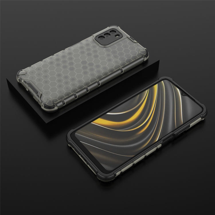 For Xiaomi Poco M3 Shockproof Honeycomb PC + TPU Case(Black) - Xiaomi Cases by buy2fix | Online Shopping UK | buy2fix