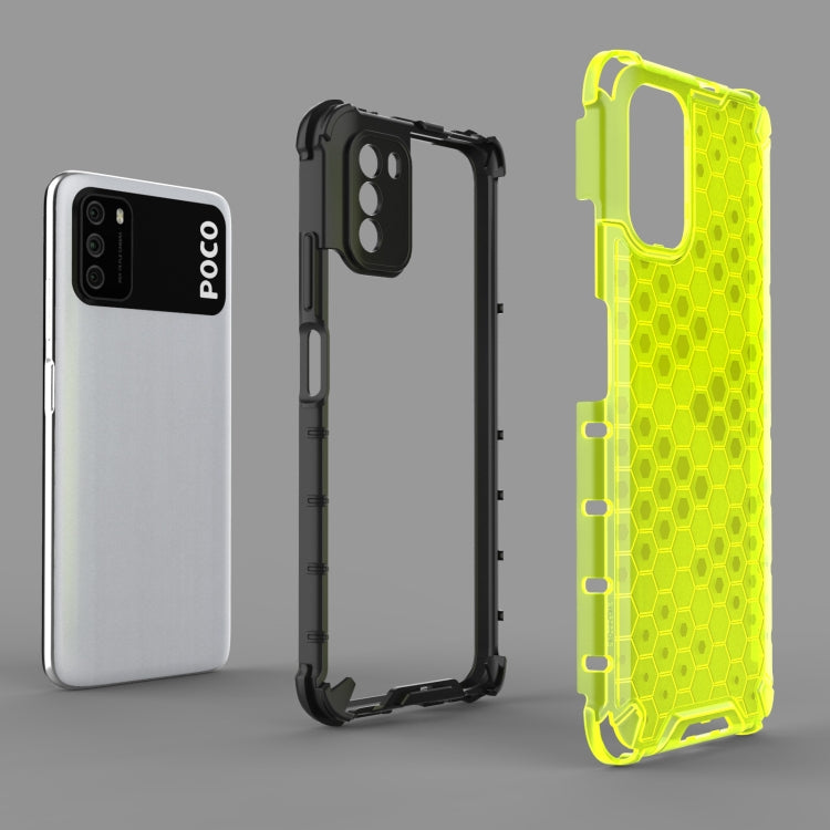 For Xiaomi Poco M3 Shockproof Honeycomb PC + TPU Case(Black) - Xiaomi Cases by buy2fix | Online Shopping UK | buy2fix