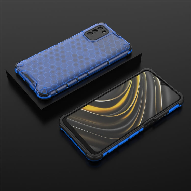 For Xiaomi Poco M3 Shockproof Honeycomb PC + TPU Case(Blue) - Xiaomi Cases by buy2fix | Online Shopping UK | buy2fix
