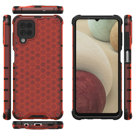 For Samsung Galaxy A12 Shockproof Honeycomb PC + TPU Case(Red) by buy2fix