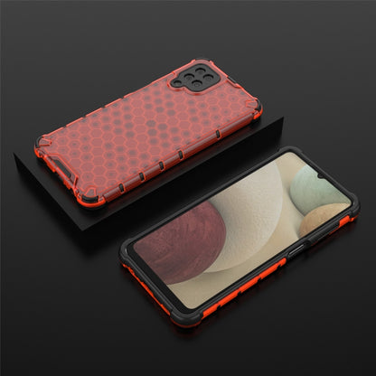For Samsung Galaxy A12 Shockproof Honeycomb PC + TPU Case(Red) by buy2fix