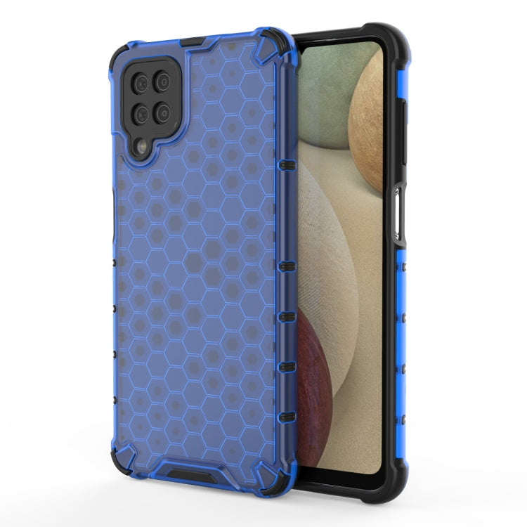 For Samsung Galaxy A12 Shockproof Honeycomb PC + TPU Case(Blue) by buy2fix