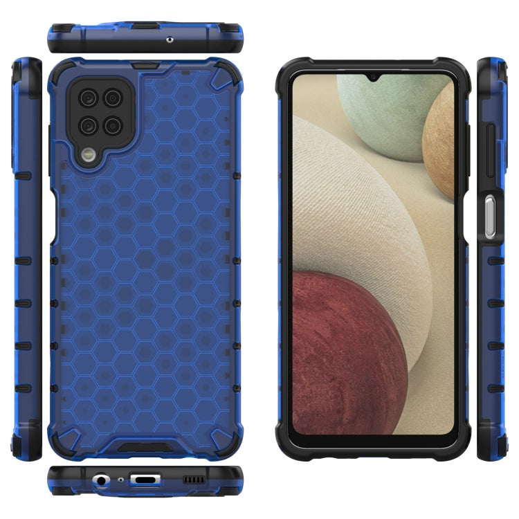 For Samsung Galaxy A12 Shockproof Honeycomb PC + TPU Case(Blue) by buy2fix